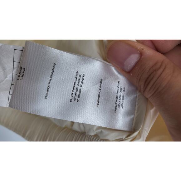 Le Rose Cream Zip Front Manteau Compressible Puffer Vest Women's M - Picture 8 of 11